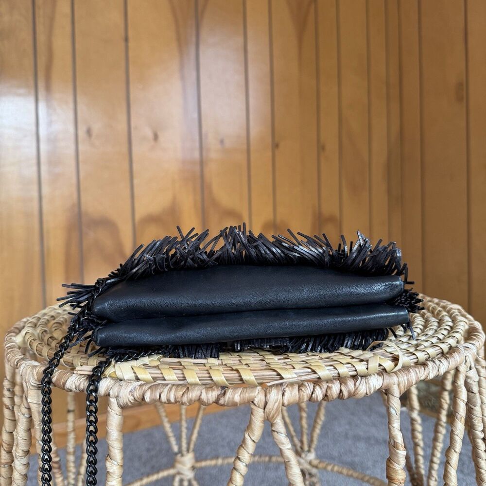 Loeffler Randall Black Fringe Crossbody Bag - Picture 3 of 15